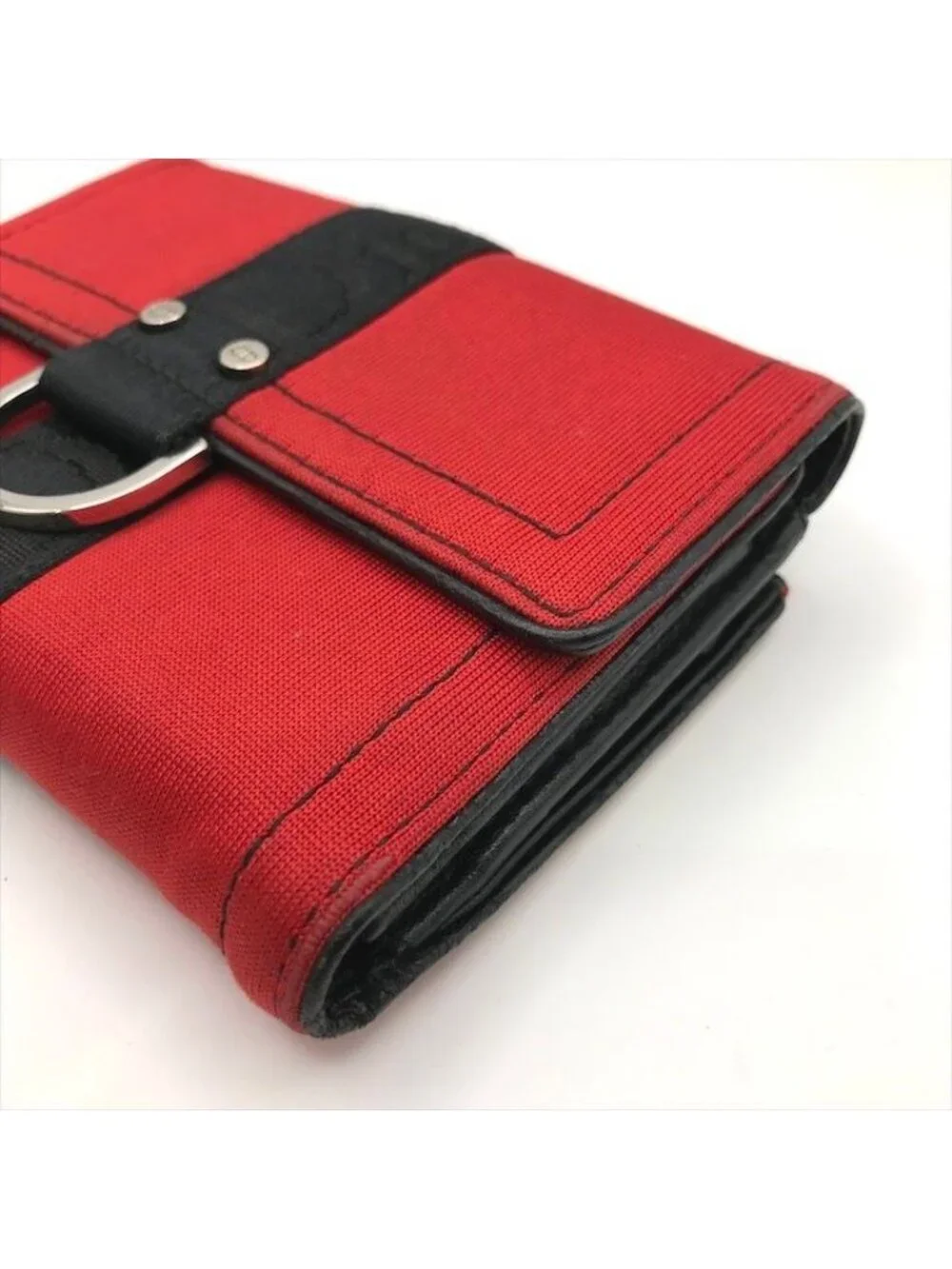 Dior Hardcore Trifold Canvas Leather Compact Wallet